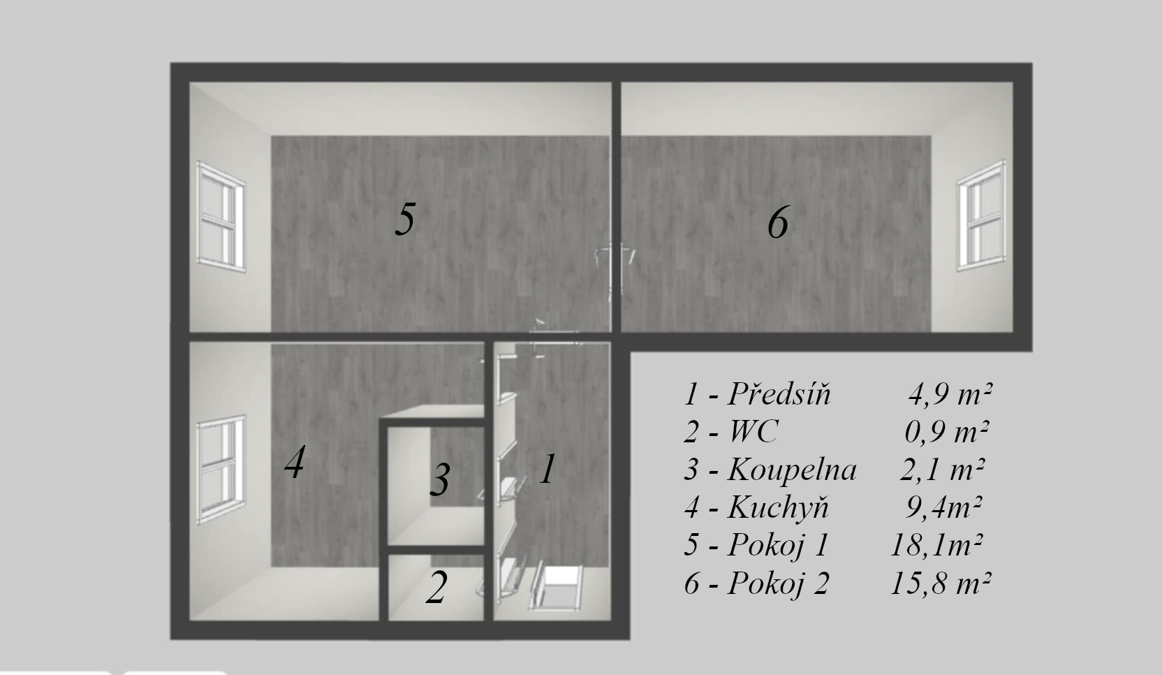 Prodej bytu 2+1 53 m² I. P. Pavlova, Karlovy Vary